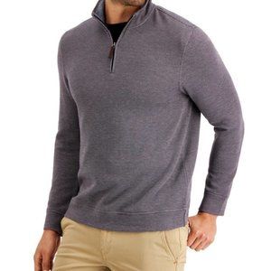Club Room Men's Birdseye Quarter-Zip Pullover Sweater Size S